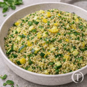 Boulgour citron confit, courgette & menthe