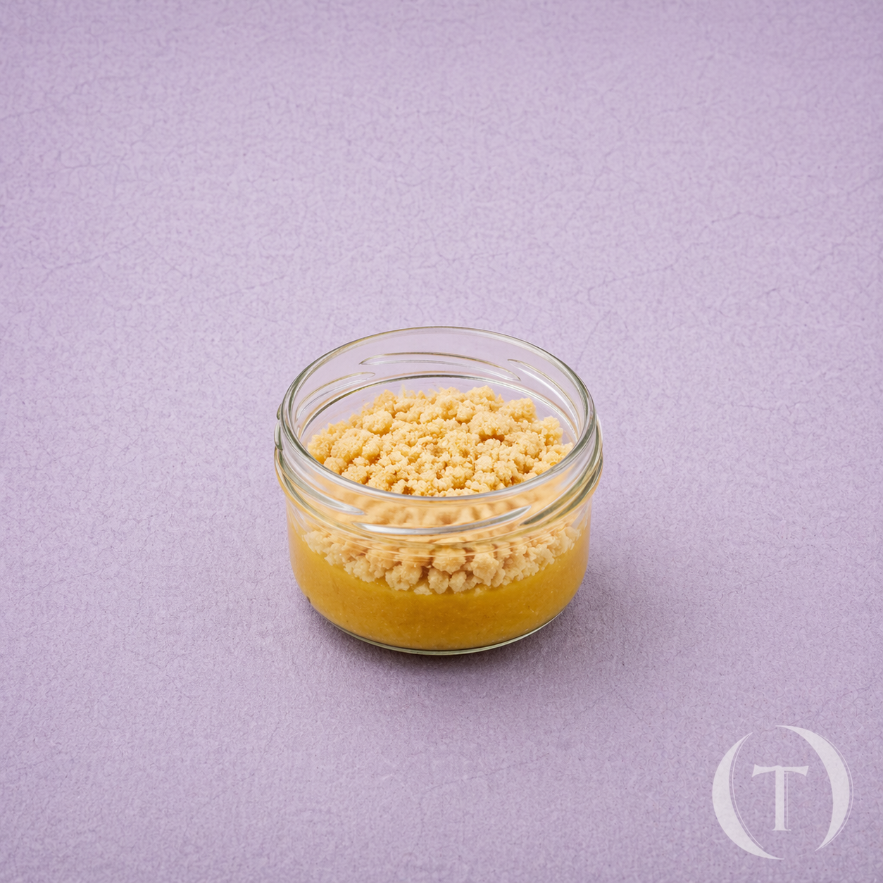 Crumble abricot, pomme, romarin