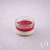 Fromage blanc sucré, coulis fruits rouges